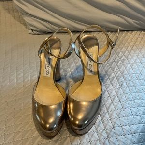 Jimmy Choo Gold Platform Sandal